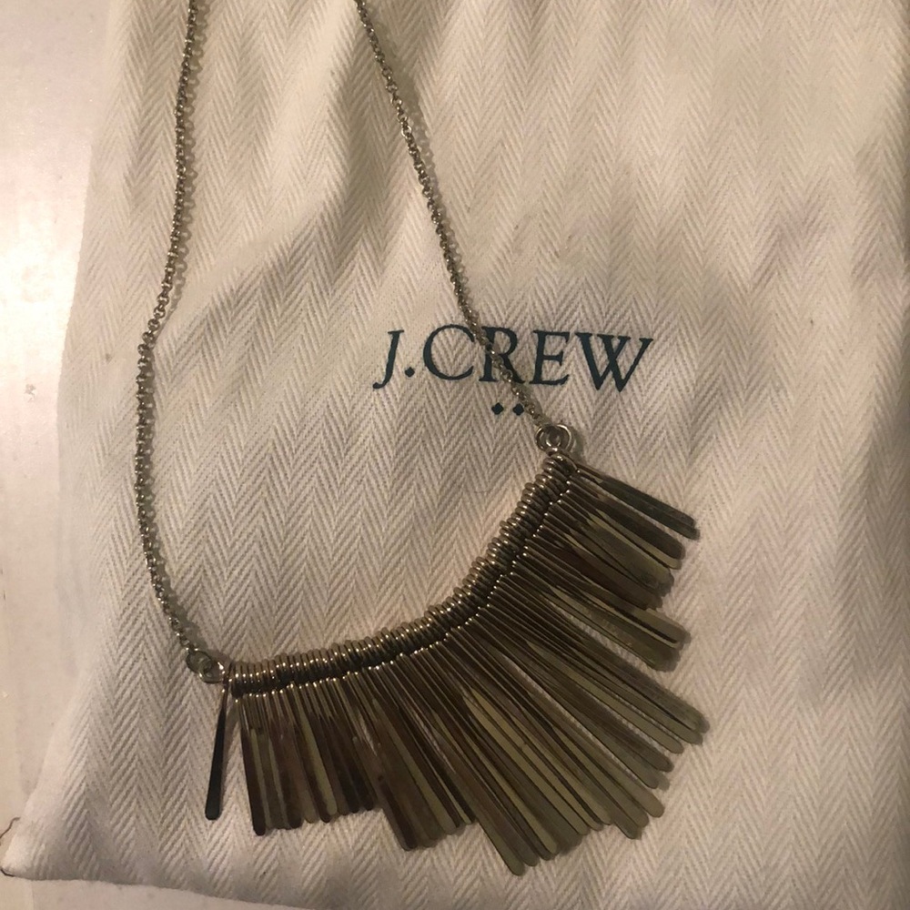 Jcrew gold statement necklace